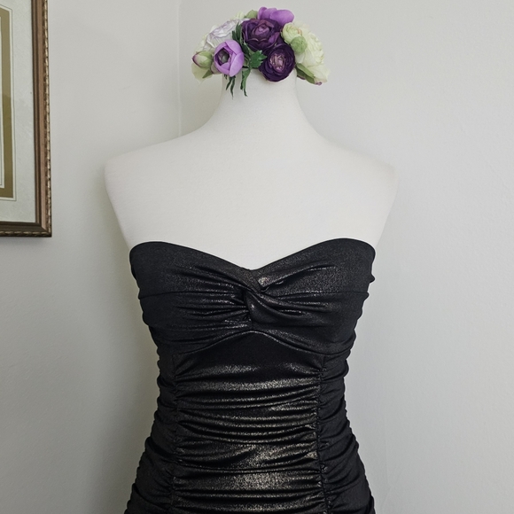 Forever 21 Y2K Shimmer Metallic Ruched Dress - Picture 2 of 11